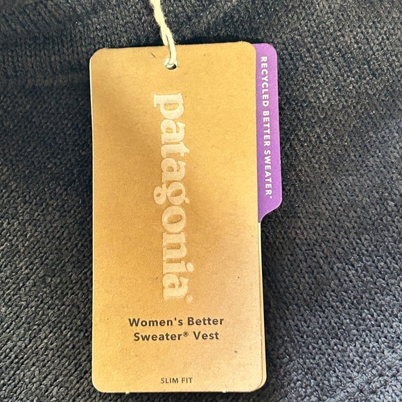 Patagonia Better Sweater Vest Women's Large Black NWT Logo Embroidery Vista - Picture 9 of 10